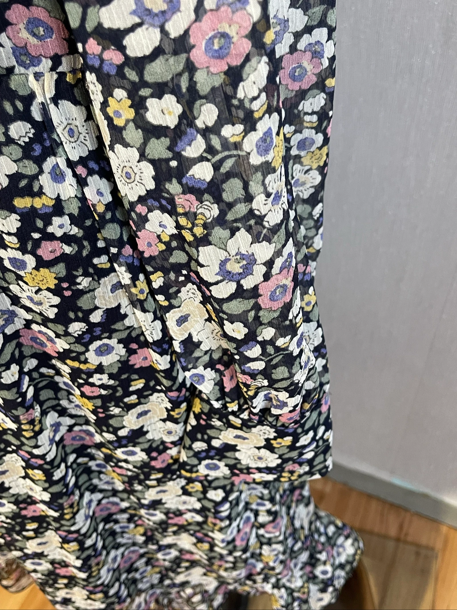 Mooie gebloemde jurk 100% polyester maat M – photo 3